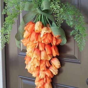 Freebird Orange Tulip Door Hanger